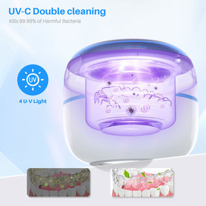 Ultrasonic UV Cleaner 45kHz 0.2L Digital <b>Timer</b> For Jewelry Lens Dentures Household Cleaning - Product Image 3