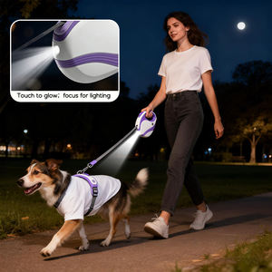 Yeni varış 5m otomatik geri çekilebilir köpek tasma ile LED ışık moda stil Pet yürüyüş tasma - Product Image 5