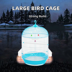 Toptan büyük lüks çelik tel süs kuş taşıyıcı özel <span class=keywords><strong>PVC</strong></span> arka plan dekoratif kafes papağanlar kutusu için paketlenmiş - Product Image 3