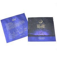 Pochette plate en mylar laminé personnalisé Sac d'emballage à trois joints latéraux pour produits cosmétiques Pochette en aluminium pour masque facial Emballage