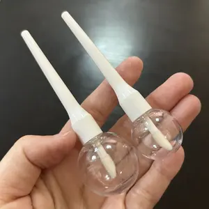 ISMAN Ingrosso Tubetto Lucidalabbra a Forma di Lecca-lecca Bianco Unico da 6ml 10ml, Contenitore Vuoto per Balsamo <span class=keywords><strong>Labbra</strong></span> a Forma di Caramella con Applicatore, Logo Personalizzabile - Product Image 1