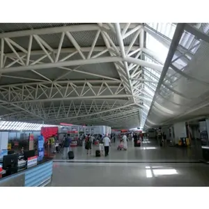 Prefab Galvanized Steel Structure Frame Steel Truss Roof Building For Airport Waiting Hall