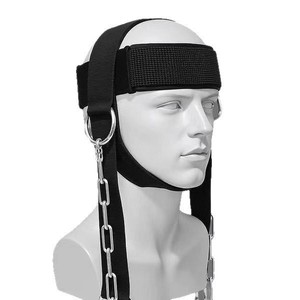 <b>Head</b> And Neck Trainer Adjustable Oxford Fabric Classic All Black <b>Style</b> For Strength Training Suspension Equipment - Product Image 1