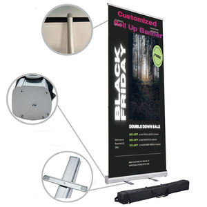 Bannière enroulable personnalisée Support de bannière rétractable facile à installer Porte-enseigne de salon professionnel - Product Image 1