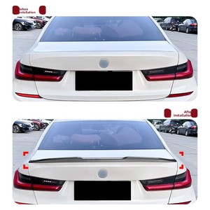 Aileron <span class=keywords><strong>de</strong></span> <span class=keywords><strong>toit</strong></span> arrière <span class=keywords><strong>pour</strong></span> <span class=keywords><strong>BMW</strong></span> Série <span class=keywords><strong>3</strong></span> G20 330i 320i 2019+ Modèle PSM Matériau ABS Noir piano Motif fibre <span class=keywords><strong>de</strong></span> carbone - Product Image 4