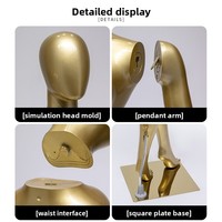 BBL FRP Material Übergrößen-Damen-Ganzkörper-Schaufensterpuppe in Goldfarbe im Euro-Amerikanischen Stil für Bekleidungspräsentation
