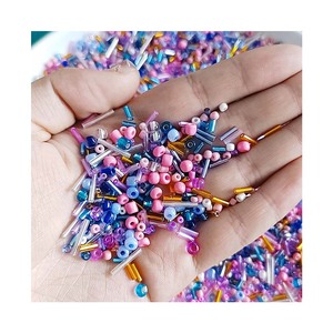 Perline Tubolari Giapponesi Miste Delica, Perline Rotonde in Vetro, Mix di Colori e Dimensioni, Tubi in Vetro a Spirale per Accessori di Abbigliamento - Product Image 3