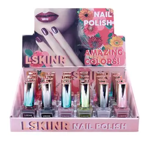 Hot selling 24 colors real color temperature change glitter nail gel polish glue nail art polish