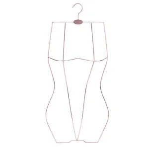 Custom Logo Lady's Underwear Swimsuit Swimwear Bikini Rose Gold Metal Hanger