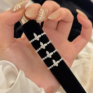 S925 Pure Silver Diamond Ring Fairy Style Floating Classic <b>Butterfly</b> <b>Light</b> Luxury Fresh Sweet Slender Versatile for Women - Product Image 1