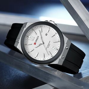Reloj CURREN 8467 de Moda para Hombre, Deportivo, de Lujo, con Manecillas Luminosas, Correa de Silicona, Visualización de Fecha - Product Image 6