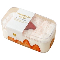 Conteneur à dessert en plastique PS transparent en gros, boîte d'emballage pour pâtisserie, tiramisu