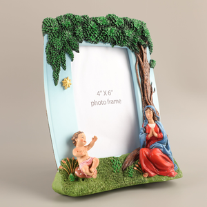 Statue religieuse catholique <span class=keywords><strong>de</strong></span> Noël en résine artistique peinte à la main, nouveau cadeau <span class=keywords><strong>de</strong></span> rêve, 22 cm <span class=keywords><strong>de</strong></span> haut, Madone et Enfant dans cadre, chrétienne - Product Image 1