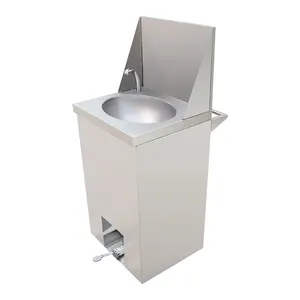 Ücretsiz ayakta paslanmaz çelik el yıkama lavabosu güvenli ve güvenli dayanıklı taşınabilir lavabo