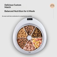 Distributeur automatique intelligent et réglable pour animaux de compagnie 6L en plastique écologique pour chiens, chats, poulets et petits animaux, contrôle par application Tuya, recharge par batterie