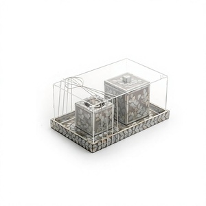 Brûle-encens en bois et nacre de la plus haute qualité, Mubkhar avec boîte à oud et couvercle en acrylique, design admirable, Mabkhara - Product Image 1