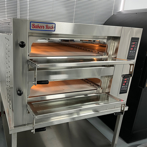 Horno de <span class=keywords><strong>Pizza</strong></span> grande profesional de dos pisos, máquina para hornear comercial Industrial con hogar de piedra para Catering y cocina de Hotel - Product Image 3