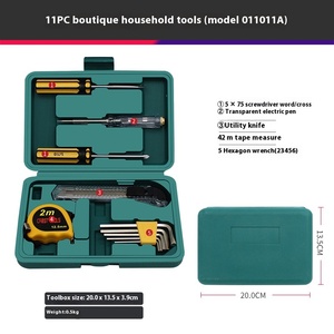 Juego de Herramientas Completo <span class=keywords><strong>Rhett</strong></span> Home Hardware, Kit de Mantenimiento Manual para el Hogar, Incluye Kit de Reparación de Acero al Carbono en Caja - Product Image 6