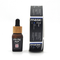 Étiquette personnalisée autocollante imperméable pour flacon compte-gouttes de 10 ml, emballage en vinyle PP pour flacon