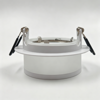 Support de Plafonnier Encastré en Aluminium pour Module LED GU10 MR16 avec Diffuseur Givré IP44 Moderne