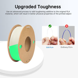 Filamento Luminoso LONQI, Filamento PLA Luminoso de Color Blanco a Verde que Brilla en la Noche, Filamento PLA-Glow de 1.75mm y 1kg para Impresora 3D - Product Image 3