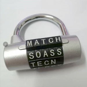 <span class=keywords><strong>Cadenas</strong></span> à combinaison en U de haute qualité, durable, à cinq positions, avec <span class=keywords><strong>code</strong></span> alphabétique, pour casier de salle de sport, remplace 5 lettres - Product Image 3