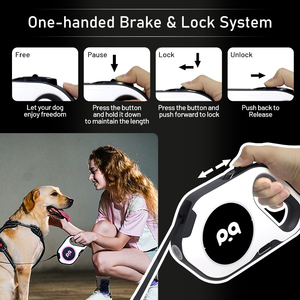 Correa Retráctil Ajustable de Nailon para Perros, 400 cm de Largo, 10 mm de Ancho, para Entrenamiento y Control de Tráfico, Varios Colores, Diseño Simple y Clásico - Product Image 4