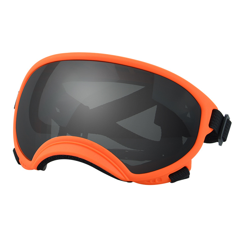 Orange-framed grey lens