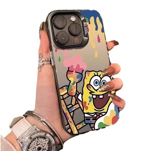 Custodia per Cellulare iPhone 16 Pro Max con Effetto Laser Argento <span class=keywords><strong>Spongebob</strong></span>, Compatibile con iPhone 15 14 13 Promax, Antiurto - Product Image 5