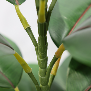 Plante artificielle réaliste en chêne vert d'intérieur, arbre en plastique vert, <span class=keywords><strong>ficus</strong></span> tropical - Product Image 6