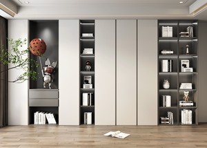 Stile moderno personalizzabile soggiorno libreria mobili con legno porta nascosta Design per la biblioteca di casa ufficio che memorizza libri - Product Image 5