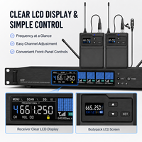 Système de microphones cravate sans fil 4 canaux TK4000-L, microphone cravate sans fil UHF True Diversity pour salles de conférence