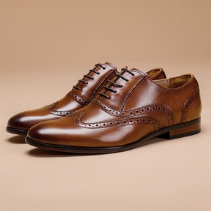 Chaussures Oxford en cuir véritable de haute qualité, à lacets, souples, respirantes, imperméables, pour hommes, confortables, pour le bureau et les affaires au quotidien - Product Image 2