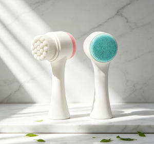Nettoyant facial manuel 2-en-1 en matériau sûr avec deux têtes fonctionnelles, idéal pour le nettoyage quotidien du <span class=keywords><strong>visage</strong></span> à domicile - Product Image 1