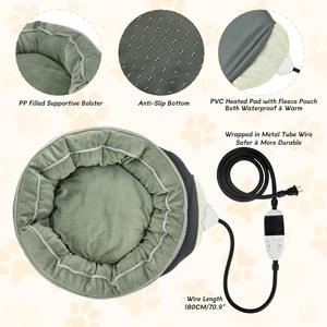 Wasserdichtes und wasch bares Haustier <span class=keywords><strong>nest</strong></span> mit einstellbarem Timer und Temperatur Haustier heizkissen für alle Jahreszeiten Katzen <span class=keywords><strong>nest</strong></span> Outdoor Indoor - Product Image 3