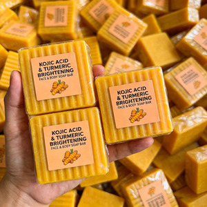 Jabón Natural de Cúrcuma y Limón con Ácido Kójico para el Tratamiento del Acné y Blanqueamiento de la Piel, Etiqueta Privada Personalizada - Product Image 6