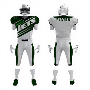 Drapeau américain Design personnalisé par sublimation Vêtements d'équipe pour jeunes Maillot court Ensembles d'uniformes de football américain - Product Image 4