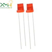 Diode LED à lentille diffuse rouge à tête plate de 3 mm à montage traversant, 1,8-3,4 V, durée de vie de 30 000 h, garantie de 3 ans, 620-630 nm