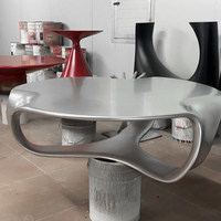 Table basse de style italien, design de luxe léger, électroplaquée, creuse, avec structure en acier inoxydable, pour chambre d'hôtes et salon