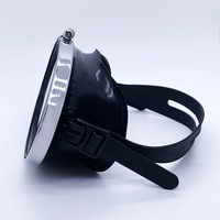 Lunettes de pêche de plongée étanche, pour la plongée sous-marine, en acier inoxydable de forme ovale, masque classique en caoutchouc, lentille en verre trempé