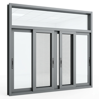 Ventana Corredera Residencial de Doble Vidrio Templado, Aislamiento Térmico de Aluminio, Resistente a Huracanes, Impermeable y a la Radiación