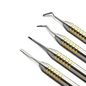 Periotome dentaire manuel en acier inoxydable, extracteurs de racines, kit d'extraction dentaire flexible 4 pièces Classe I - Product Image 3