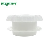 Grille de ventilation décorative ronde en plastique imitation porcelaine pour plafond et mur, diffuseur de ventilation blanc pour bureau