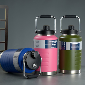 Outdoor Camping Custom <strong>2L</strong> Large Double Wall Vacuum Flask Thermos Jug Stainless Steel Insulated Sports <strong>Water</strong> <strong>Bottle</strong> With Handle - Product Image 2