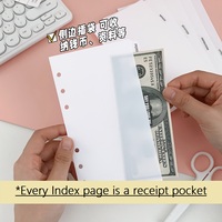 En gros, Pages de classement à index en plastique PP A5A6A7, séparateurs de pochettes pour carnet, NOUVEAU