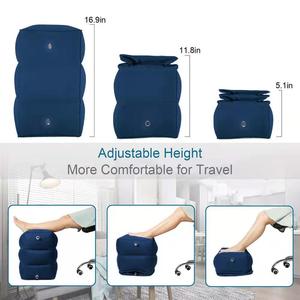 PVC <b>Inflatable</b> Footrest Pillow Flight Sleeping Resting Pillow on Airplane <b>Car</b> Kids Bed Portable Travel Foot Pillow Foot Pad - Product Image 4