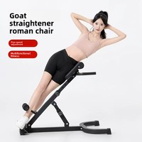 Chaise romaine pliable multifonctionnelle en acier Lingxi, banc d'hyperextension réglable, machine d'extension dorsale, entraîneur de gainage sécurisé