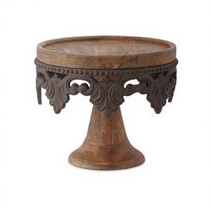 Deluxe Quality Round Shape <b>Cake</b> Stand Customized Size Brown Color Dessert Stand For <b>Wedding</b> And Party Use - Product Image 1
