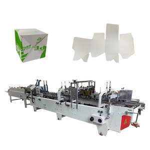 Machine à plier le papier d'occasion CQT 650 pour boîtes à fond plié, ligne droite, colle froide soluble dans l'eau, 200m/min - Product Image 1
