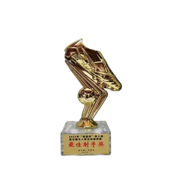 Einzigartige Plastik Fußballs chuh Trophy Awards Plakette